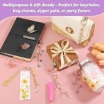 404PCS Lip Gloss Keychain Making Kit | DIY Charm Set with Hooks Rings Chains & Clasps - Image 5