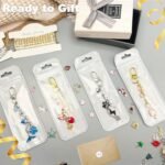 588PCS Keychain Making Kit | Gold Silver Charm Set with Chains Clips Letter Beads - Image 5