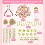 499PCS Kindle Charm Making Kit | DIY E Reader Chain Set with Dust Plugs & Charms - Image 2