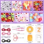 2400PCS Bracelet Making Kit | 56 Color Pony Beads & Letter Kandi Beads for Friendship Jewelry - Image 3