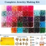 Crystal Glass Beads Kit | 48 Colors 8mm Round Beads for Jewelry Making - Image 2