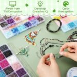 Glass Beads Jewelry Making Kit | 48 Colors 2MM Seed & 7MM Tube, Needles, String - Image 4