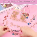 Lip Gloss Keychain Making Kit | 352PCS DIY Charm Set with Clips, Pliers, Gift Bag - Image 3