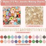 485PCS Gold Charm Keychain Making Kit | DIY Jewelry Craft Supplies with Pliers - Image 2