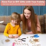 485PCS Gold Charm Keychain Making Kit | DIY Jewelry Craft Supplies with Pliers - Image 6