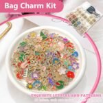 360PCS Lip Gloss Keychain Making Kit | Letter Charms Chain Set Anti Allergy DIY - Image 3