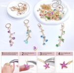 360PCS Lip Gloss Keychain Making Kit | Letter Charms Chain Set Anti Allergy DIY - Image 6