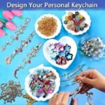 428PCS Lip Gloss Keychain Making Kit | DIY Charm Set with Hooks Rings Chains & Pliers - Image 3