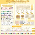 760PCS Lip Gloss Keychain Making Kit | DIY Charm Set with Pendants Rings Chains & Tools - Image 2