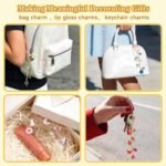 760PCS Lip Gloss Keychain Making Kit | DIY Charm Set with Pendants Rings Chains & Tools - Image 6