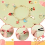 173PCS Gold Charm Bracelet Making Kit | DIY Chain Set with Charms Rings & Pliers - Image 3