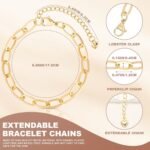 450PCS Charm Bracelet Making Kit | Paperclip Chain Set with Charms Letter Pendants - Image 3