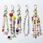 500PCS DIY Keychain Making Kit | Beaded Bag Charm Set with Letter Beads & Pendants - Image 3