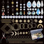 200PCS DIY Crystal Suncatcher Kit | Gold Rainbow Prism Window Hanging Craft Decor Set