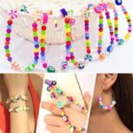 480PCS Polymer Clay Beads Kit | Fruit Flower Heart Mushroom Charms for DIY Jewelry - Image 5