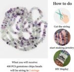 400PCS Fluorite Chip Stone Beads | Natural Gemstone Irregular Beads for DIY Jewelry - Image 9