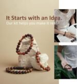 296PCS Wooden Bracelet Making Kit | 10mm Letter Beads Stone Beads DIY Jewelry - Image 5