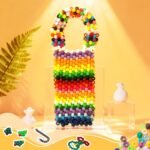 1200PCS Pony Beads Kit | 24 Colors Kandi Beads for Bracelets Keychains & Crafts - Image 9