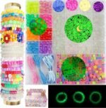 2500PCS Pony Beads Kit | 96 Colors UV Glow Alphabet Beads Bracelet Making Set - Image 3