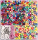 2500PCS Pony Beads Kit | 96 Colors UV Glow Alphabet Beads Bracelet Making Set - Image 2
