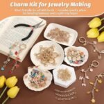 500PCS Lip Gloss Keychain Making Kit | DIY Charm Keychain Jewelry Craft Supplies Set - Image 6