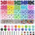 290PCS Beads for Pens Kit | 14mm Bubblegum Focal Beads with Rhinestone Spacers - Image 2