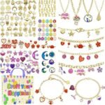 DIY Keychain Making Kit | Lip Gloss, Bag Charms, Jewelry Set with Hooks, Chains, Tools