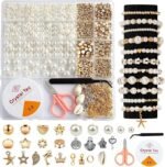 Pearl Beads Bracelet Making Kit | DIY Jewelry Set with Charms & String - Image 2