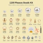 Pearl Beads Bracelet Making Kit | DIY Jewelry Set with Charms & String - Image 3