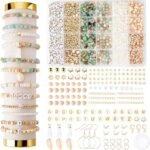 Natural Stone Beads Jewelry Making Kit | Irregular Gemstone Beads for DIY Bracelets Necklaces Earrings