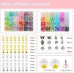 1300PCS 8MM Crackle Glass Beads Kit | 48 Colors Crystal Round Beads (Bracelet Making) - Image 3