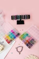 1300PCS 8MM Crackle Glass Beads Kit | 48 Colors Crystal Round Beads (Bracelet Making) - Image 6