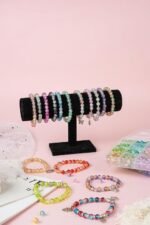 1300PCS 8MM Crackle Glass Beads Kit | 48 Colors Crystal Round Beads (Bracelet Making) - Image 7