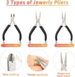 Complete Jewelry Making Kit for Adults | Tools Wires Findings Chains with Pliers & Storage Bag - Image 6