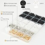 3000PCS Clay Beads Bracelet Making Kit | Gold Beads & Charms DIY Jewelry Set for Adults - Image 3