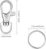 60PCS Keyring Swivel Snap Hooks | Lanyard Clips & Split Rings for DIY Keychain Jewelry Making - Image 2