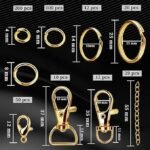 524PCS Gold Keychain Making Kit | Snap Hooks Key Rings & Jump Rings DIY Craft Supplies - Image 2