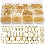 524PCS Gold Keychain Making Kit | Snap Hooks Key Rings & Jump Rings DIY Craft Supplies