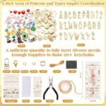 285PCS Keychain Bag Charm Making Kit | DIY Set with Charms, Clips, Chains, Letter Beads - Image 2