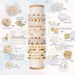 8000PCS Clay Beads Bracelet Making Kit | 24 Colors Heishi Polymer Beads with Charms Set - Image 3