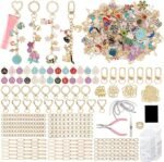 432PCS Lip Gloss Keychain Making Kit | DIY Charm Set with Clips Chains & Jewelry Plier