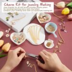 250PCS Metal Bookmark Making Kit | DIY Bar Bookmark Set with Charms Chains & Tools - Image 6