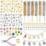 18K Gold Silver Chain Kit | Stainless Steel Charms, Clasps DIY Jewelry Set