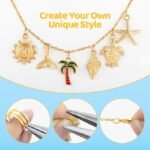 18K Gold Silver Chain Kit | Stainless Steel Charms, Clasps DIY Jewelry Set - Image 4