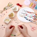 Graduation Lip Gloss Keychain Kit | 3600 Clay Beads, 48 Keychains, Bag Charm Jewelry Set - Image 2