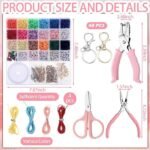 Graduation Lip Gloss Keychain Kit | 3600 Clay Beads, 48 Keychains, Bag Charm Jewelry Set - Image 3