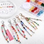 Graduation Lip Gloss Keychain Kit | 3600 Clay Beads, 48 Keychains, Bag Charm Jewelry Set - Image 6