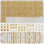 2500PCS Gold Beads Kit | 4-8mm Spacer, Star, Pearl, Letter Beads