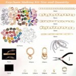 325PCS Lip Gloss Keychain Making Kit | DIY Charm Set with Clips Chains Charms & Pliers - Image 2