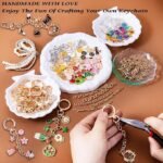 325PCS Lip Gloss Keychain Making Kit | DIY Charm Set with Clips Chains Charms & Pliers - Image 5